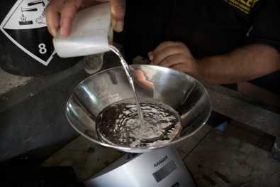 Red liquid mercury